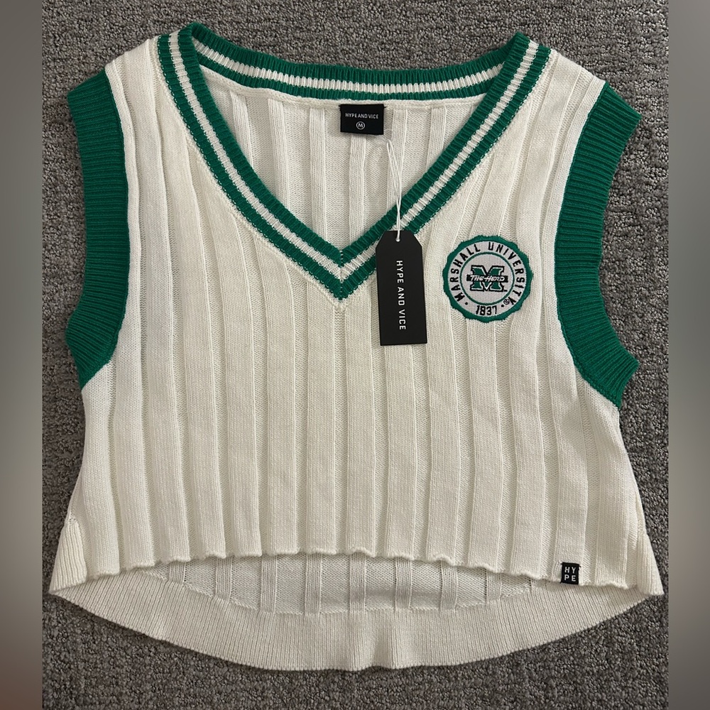 Marshall University Hype and Vice Victory Sweater Vest With Tags Size Medium